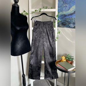 Cider Black Floral Jacquard Trousers